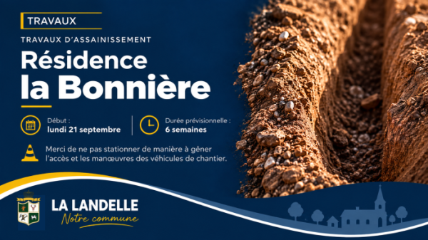 Travaux d'assainissement – Résidence la Bonnière